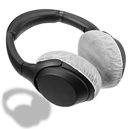 BBTO 200 Pieces Disposable Headphone Ear Cover Non-Woven Sanitary Earpad Covers for Most On Ear Headphones(M, 8 Cm/ 3.1 Inch,White) - color: White, size: M (8 cm)