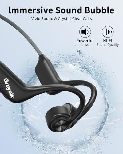 Swimming Headphones,Bone Conduction Headphones Bluetooth 5.3,IP68 Waterproof,32G Memory Sports Headphone,Underwater Headphone with MP3-Player for Swim,Open Earphones for Swimming Running