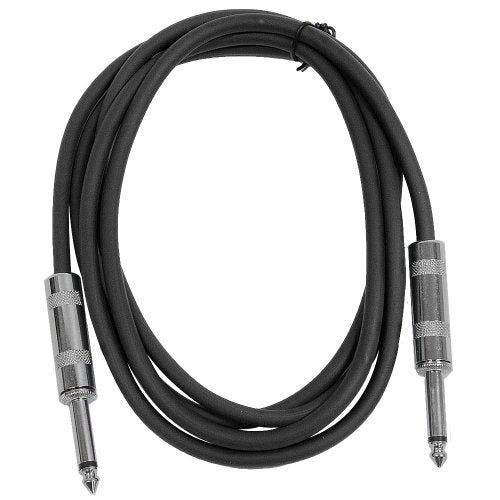 Seismic Audio SASTSX-6Black-6PK 6-Feet TS 1/4-Inch Guitar, Instrument, or Patch Cable, Black - color: Black, size: 6 Foot