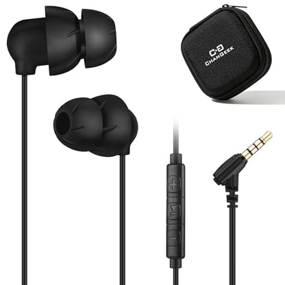 Sleep Earbuds, 3.5mm Wired Sleep Headphones with Mic, for Side Sleepers | Soft Type C Earphones with Built-in Mic, Dual-Layer Noise Isolation, Ideal for Sleep, Travel & Daily Use - style: 3.5mm jack