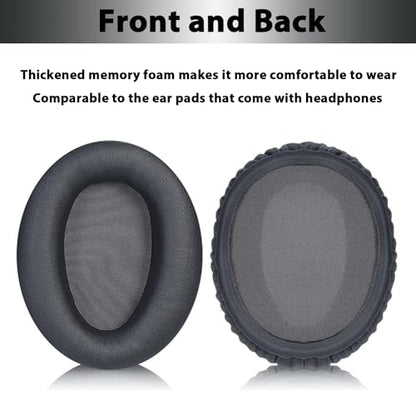 Adhiper Ear Pads for Sony WH-CH700N, WH-CH710N, WH-CH720N - Titanium Gray | Softer Protein Leather & High-Density Memory Foam Earpads for Sony Headphones - color: Titanium Gray