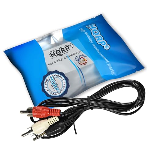 HQRP 4ft Audio Y Cable Splitter/Stereo Cord Compatible with Bose Lifestyle Subwoofer PS18 PS28 PS38 PS48 III Powered Speaker System, 1 Mini Plug to 2 RCA Plugs