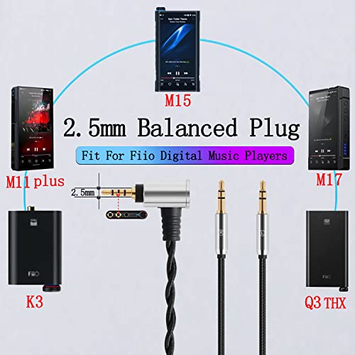 Monitor Headphone Cable,Dual 3.5mm Over-Ear Headphone Wire,High Purity Oxygen Free Copper AUX Cord Compatible with Hifiman HE560 Meze 105 AER MDR Z1R for Musicians Audiophiles 2.5mm - style: 2.5mm Plug