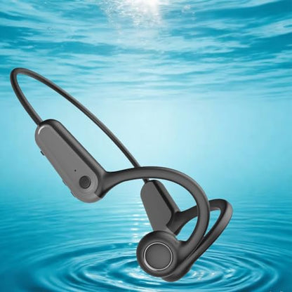 AYI True Bone Conduction Bluetooth Headphones Open Ear Headset Painless Wear Stereo Earphone 11H Playtime Lightweight Stable & Comfortable Sports Headphone for Driving Bicycling Running Skiing-Black - color: B8 Black