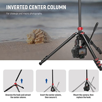 NEEWER 72" Fluid Head Video Tripod Monopod, Aluminum Alloy QR Plate Compatible with DJI RS Gimbal, 360° Pan & +90°/-70° Tilt for DSLR Camera Camcorder, Max Load 13.2lb/6kg, TP72A - style: TP72A