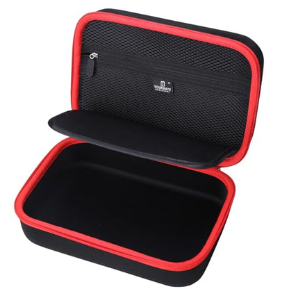 Tourmate Hard Storage Case Compatible for YAMAHA MG06X/MG06 6-Input/AG03/AG03 MK 2/AG06MK 2 Stereo Mixer, Protective Hard Shell Carrying Bag(CASE ONLY) (Black+Red) - color: Red Zipper
