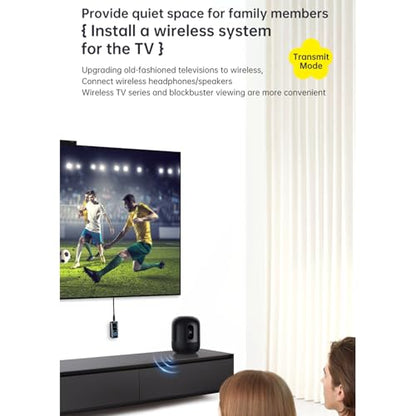 Docooler GT69 Wireless BT Audio Receiver + Transmitter 2-in-1 Audio Adapter Support TF Card Playback Support 3.5mm Audio HD Display Real-time Display of Usage Status 10m Transmission Black