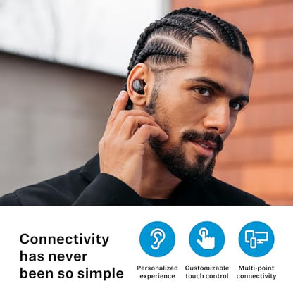Sennheiser Momentum True Wireless 4 Smart Earbuds with Bluetooth 5.4, Crystal-Clear Sound, Comfortable Design, 30-Hour Battery Life, Adaptive ANC, LE Audio and Auracast - Black Graphite - color: Black Graphite, size: Medium, style: Modern wireless design