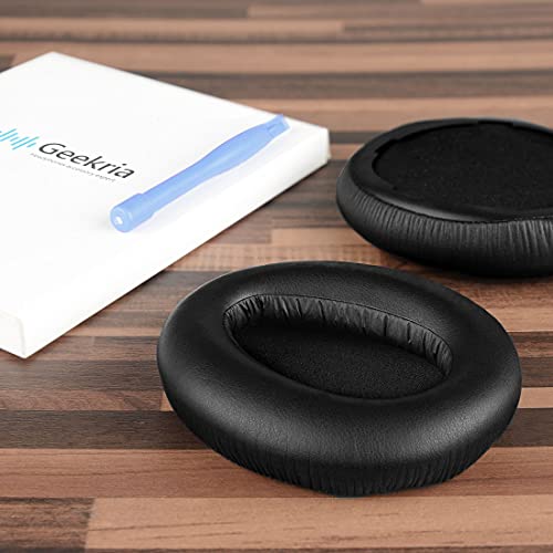 Geekria Replacement Ear Pads for MDR-10RBT, MDR-10RNC, MDR-10R Headphones Ear Cushions, Repair Parts with Video Guide (Black)
