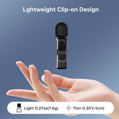 Wireless Lavalier Microphone 2 Pack Small Lapel mic for iPhone Android with Noise Reduction Lavalier Lapel Mics Mics for Interview Podcast YouTube TikTok Vlog - color: USB-C(androids）