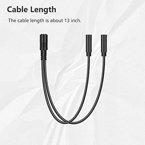 2 Pack 3.5mm 1/8" TRS Stereo 1-Female to Dual 2-Female Jack Splitter Audio Cable