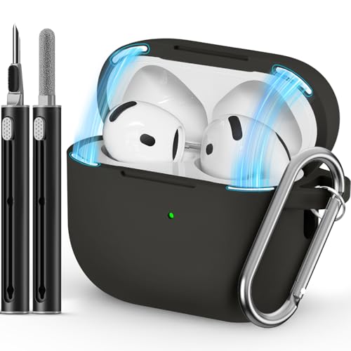 Ljusmicker for AirPods 5/4 Case (2026/2024) with Magnetic Lock,Black - color: B2-Black