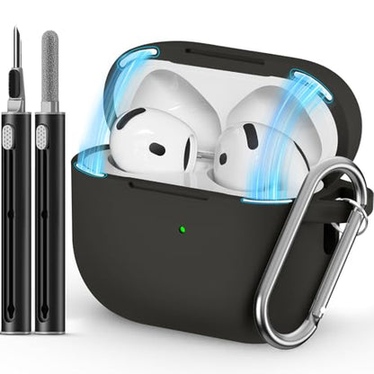 Ljusmicker for AirPods 5/4 Case (2026/2024) with Magnetic Lock,Black - color: B2-Black