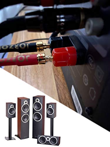 13AWG Audiophile Grade Speaker Wire with pre-Connected Dual Gold Plated Banana Plug Tips - Oxygen-Free Copper (OFC) Construction (5M(16.5FT)) - size: 16.5 ft