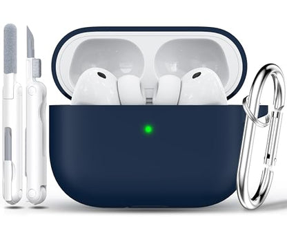 RFUNGUANGO Silicone Protective Case for AirPods Pro 3, Midnight Blue - color: Pro 3‑SIL‑Midnight Blue