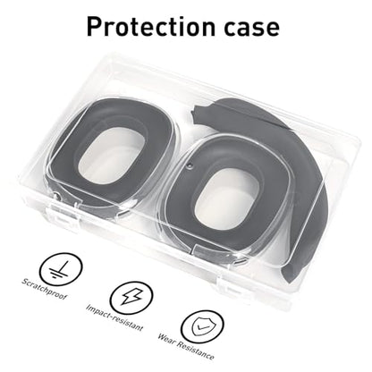 Case Ear Cover for AirPods Max Headphones for Airpod Max Accessories(USB-C/Lightning)(2024/2020), 2 Set of Headband Cover and Clear Soft TPU Ear Cups Sheel,Scratch and Condensation Resistant - color: A1-Black