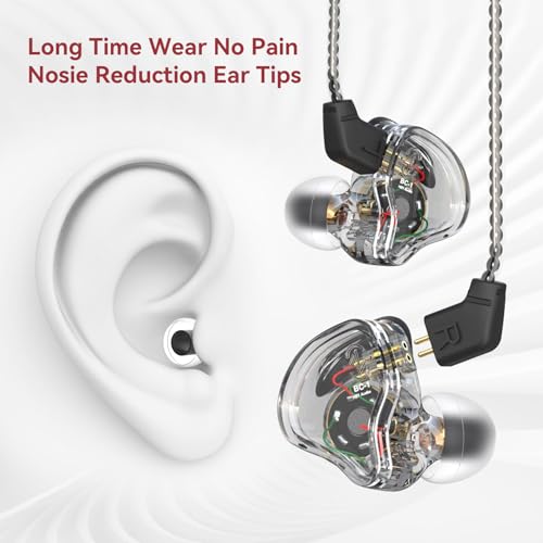 5 Pairs KBEAR 07 Ear Tips, KINBOOFI KZ ZS10 PRO Silicone IEM Eartips Earbuds for KZ ZST ZS10 PRO X AS10 AS24 ZSN ZSN PRO X ZSN PRO ZS10 PRO2 TANGZU WAN'ER CCZ DC02 DC01-PRO Wired Headphone（S/M/L）