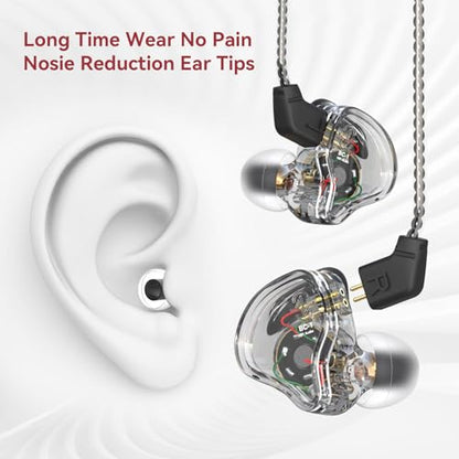 5 Pairs KBEAR 07 Ear Tips, KINBOOFI KZ ZS10 PRO Silicone IEM Eartips Earbuds for KZ ZST ZS10 PRO X AS10 AS24 ZSN ZSN PRO X ZSN PRO ZS10 PRO2 TANGZU WAN'ER CCZ DC02 DC01-PRO Wired Headphone（S/M/L）