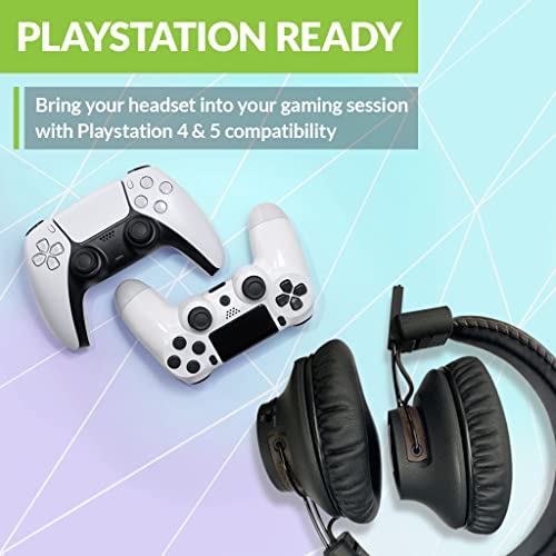 Avantree C519M - Clear Voice & Rich Background Sound, Low Latency Bluetooth Headphones with Mic & USB C Adapter for PS5 & Switch, Wireless Headset for PC Work & Gaming, 40H Playtime