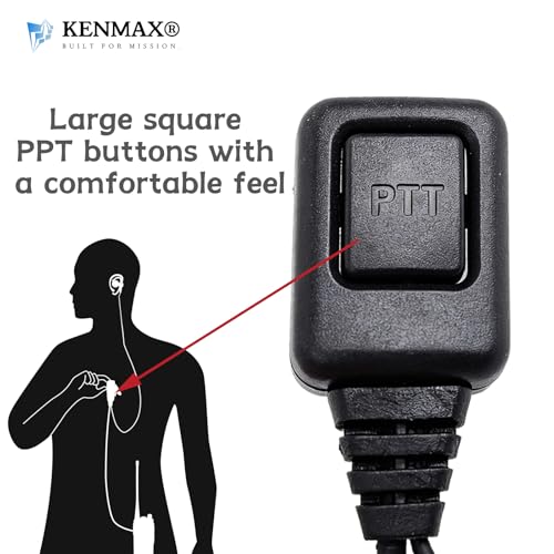2-Pin Ear-Clip Earpiece Headset for Two Way Radio Kenwood TK3170 TK-2160 TK-220 TK-240 TK-2100 TK-3200 LT-3188 PX-3288