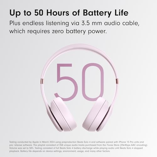 Beats Solo4 with AppleCare+ for Headphones (2 Years) - Cloud Pink - color: Cloud Pink, style: With AppleCare+