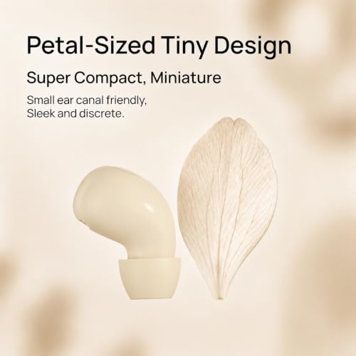 Smallest Invisible Earbuds Wireless Bluetooth, Low Profile Micro Tiny Discreet Hidden Earbuds for Work,Mini Small Headphones, Invisible Sleep Wireless Earphone for Small Earbuds (Khaki) - color: skin tone