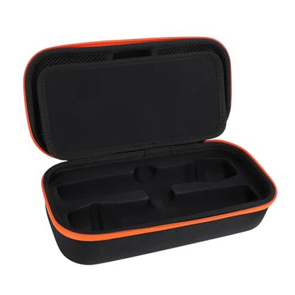 Haofy Wireless Microphone Case Storage Box Organizer EVA Hard Shell with Dual Zip Closure Handle and Mesh Pockets for Dual Wireless Microphone System Receiver Adapter AA Battery