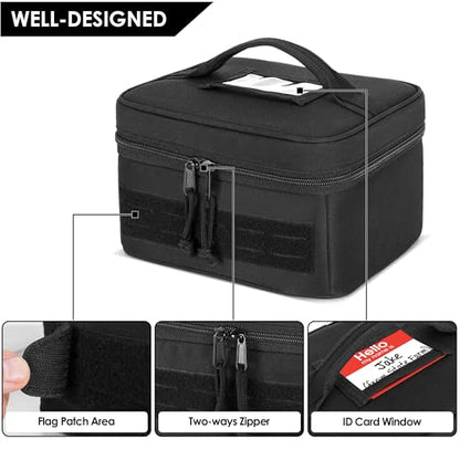 GOBUROS Shooting Glasses and Earmuffs Carrying Case for Shooting Range | Soft Protective Carrying Storage Case for Earmuff and Shooting Glasses, Universal Earmuff Case for Hunting Shooting, Only Bag