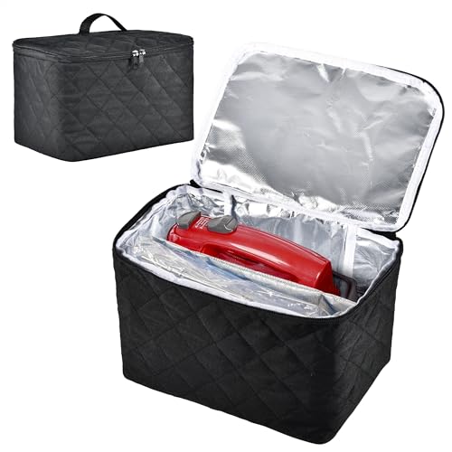 Digital Hand Mixer Carrying Bag for KitchenAid 5/6/ 7/9 Ultra Power Speed Hand Mixers, Portable Travel Storage Case Bag with Handle for Kitchen Aid Mixer Accessories (Box Only) (Black)