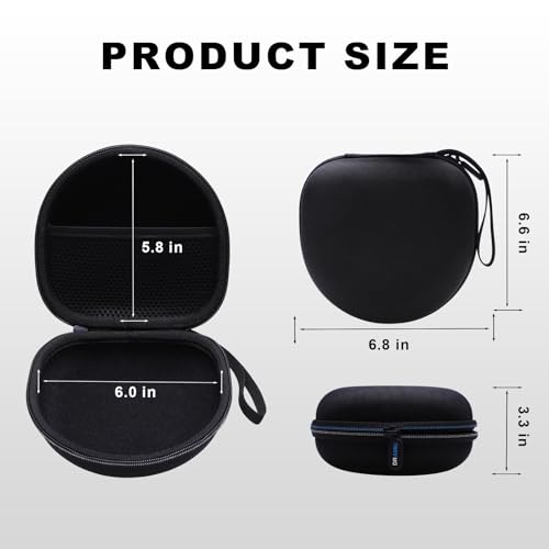 Kids Headphone Case for Acer/iClever/Candy Bila, Black(Case Only) | for iClever BTH12/HS19/BTH22/BTH20/BTH18/BTH26, JBL Junior 320/320BT, MIDOLA, JoySpark, eKids, ADOOPE, JLab Kids Headphones - color: Black