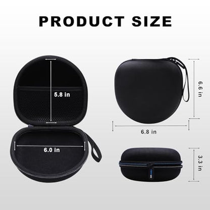 Kids Headphone Case for Acer/iClever/Candy Bila, Black(Case Only) | for iClever BTH12/HS19/BTH22/BTH20/BTH18/BTH26, JBL Junior 320/320BT, MIDOLA, JoySpark, eKids, ADOOPE, JLab Kids Headphones - color: Black