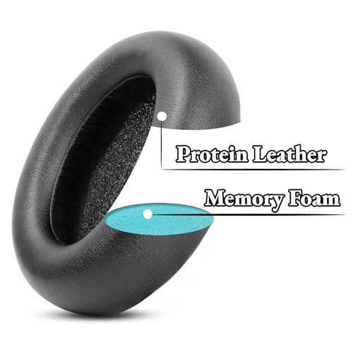 Ear Pads for Microsoft Xbox Wireless (2024 Version)/Wired Headset | (Xbox X|S, Xbox One) Replacement Cushions Headband with Protein Leather Covers-Black