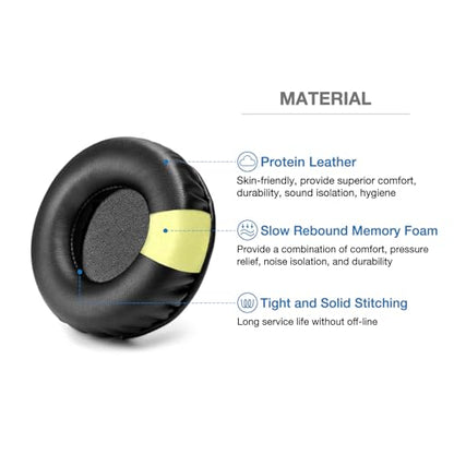 HDJ X5 X7 X10 Replacement Ear Pads Compatible with Pioneer HDJ-X7 HDJ-X5 HDJ-X10 DJ Headphones Premium Protein Leather Memory Foam Ear Cushions