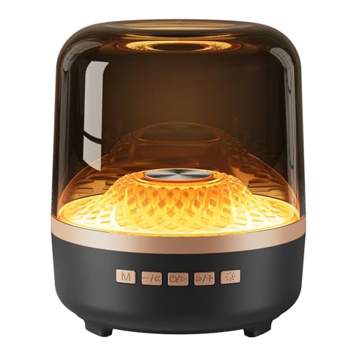 Portable Bluetooth Speaker, TWS Pairing Deep Bass LED Lights, Rechargeable