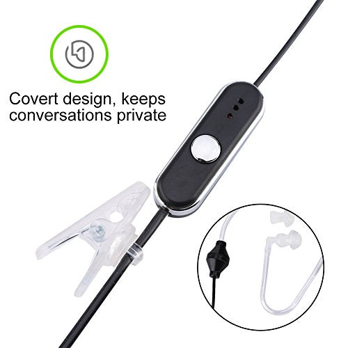 Talkie Headset, Talkie Earpiece for 2pin Walkie Earphone with Built in Microphone PTT Headset Walkie Talkie Earpiece for K Head Walkie Talkie Radio Two Way Radio Talkie Headset Noise Canceling