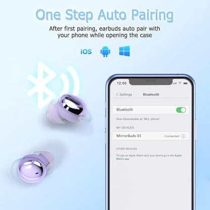 Side Sleeper Earbuds, Mini Comfortable Earbuds for Sleeping(Purple) | No Beep Interference & Comfortable to Sleeping