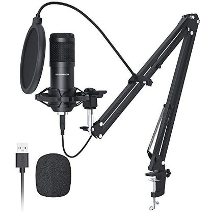 ST-800 Podcast Microphone Kit, 192kHz/24bit USB Condenser PC Mic | 192kHz/24bit chipset, cardioid pickup, studio recording, streaming gaming, voice-over YouTube Twitch, desktop creators
