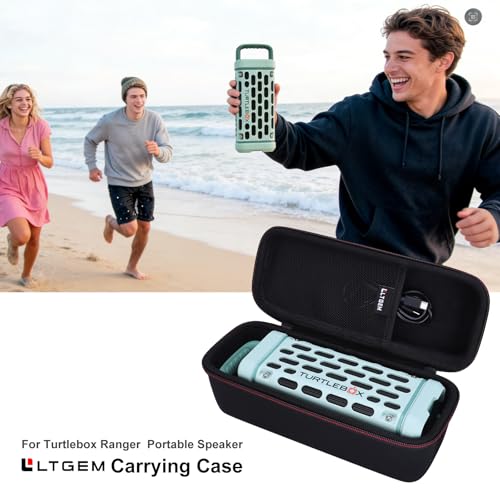 LTGEM Case for Turtlebox Ranger Portable Bluetooth Speaker | Hard EVA Shell, Water-Resistant, Shock Protection, Scratch-Resistant Interior, Portable Travel Storage Case Only