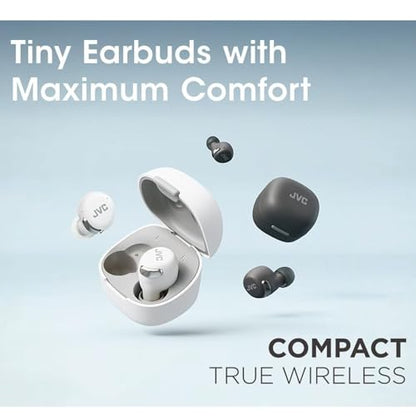 JVC True Wireless Compact Earbuds – Active Noise Cancelling, Up to 27 Hours Playback, Low Latency Mode - IPX4 Sweat/Rain Proof, Quick Charge Case, Mic