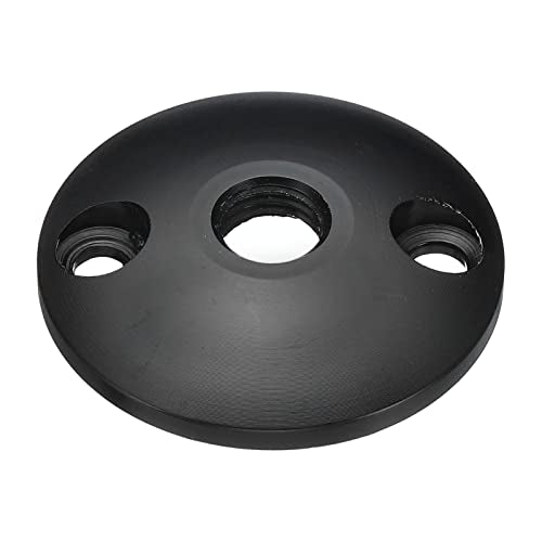 PATIKIL M8 Gooseneck Flange Mount, Female Thread Nut Screw Round Base Desk Table Mounting for Gooseneck Hose Adapter, Aluminum Black - color: Black, size: M8