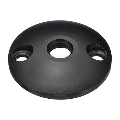 PATIKIL M8 Gooseneck Flange Mount, Female Thread Nut Screw Round Base Desk Table Mounting for Gooseneck Hose Adapter, Aluminum Black - color: Black, size: M8