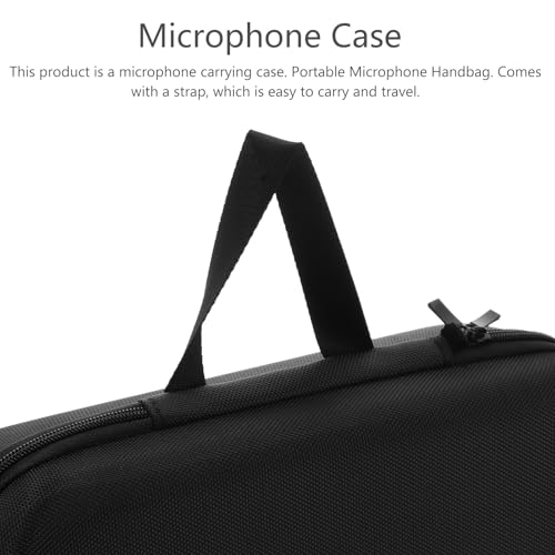 GLEAVI Portable Microphone Case Protective Storage Bag Lightweight Organizer with Comfortable Handle for Mic and Digital Devices and Compact