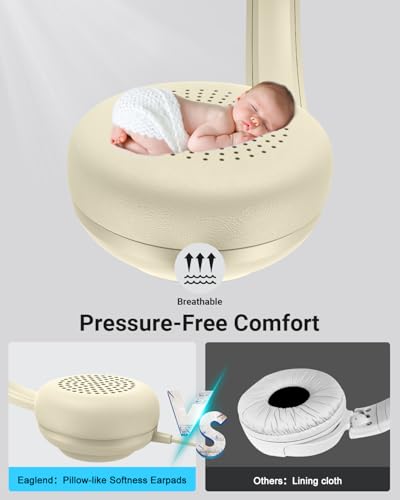 NUBWO HW02 USB Headset with Microphone Noise Cancelling &in-line Control, Ultra Comfort Computer Headset for Laptop pc, On-Ear Wired Office Call Center Headphone for Boom Skype Webinars (Apricot) | Ultra Comfort Computer Headset for Laptop pc, On-Ear Wire