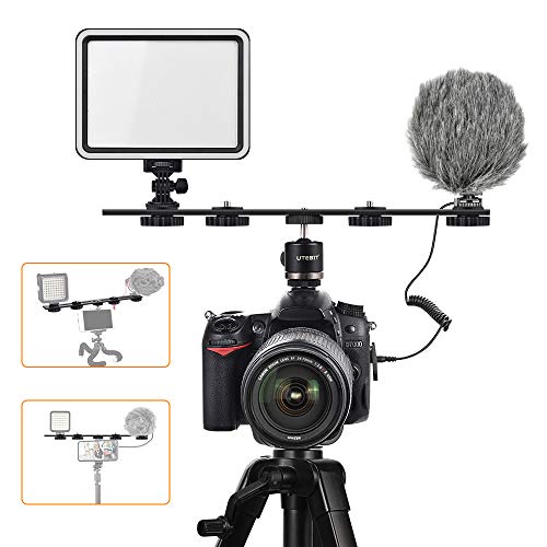 UTEBIT 11 inch Flash Bracket, Straight Flash Brackets with 1/4'' Hot Shoe - size: 11 inch (Metal)