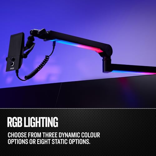 RIG Streaming Bundle M2 STREAMSTAR PRO HD Gaming USB Condenser Microphone Bundled MA-1 Low Profile USB Mic Arm with RGB
