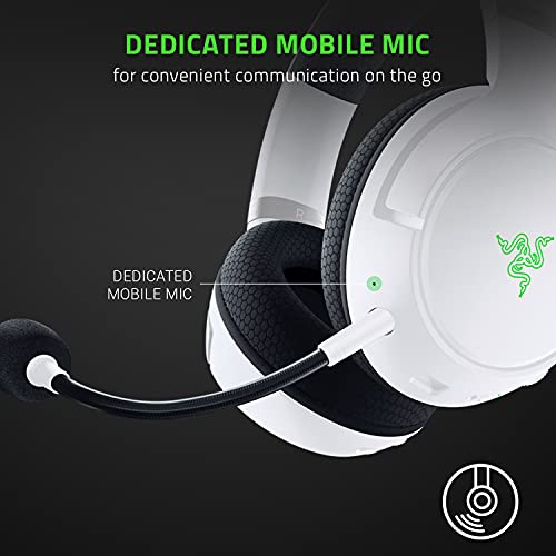 Razer Kaira Pro Wireless Gaming Headset for Xbox: TriForce Titanium 50mm Drivers - Supercardioid Mic - Dedicated Mobile Mic - EQ Pairing - Xbox Wireless & Bluetooth 5.0 - White - color: White, style: Kaira Pro