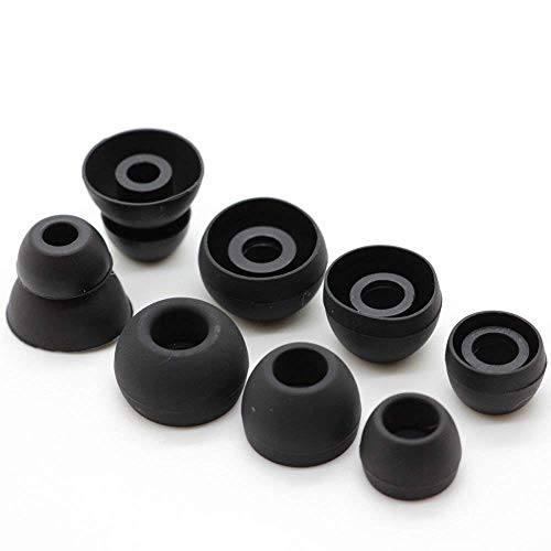 Alitutumao 4 Pairs Powerbeats 3 Replacement Earbuds Silicone Eartips Compatible with Wireless Powerbeats 3 Powerbeats3 Beats by dr dre Earphones, Black