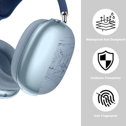 Compatible with Apple AirPods Max Case,Clear Soft TPU Anti-Scratch,Ear Pad Case Cover/Ear Cups Cover/Headband Covers for AirPods Max Headphones,Blue - color: D-Blue, size: Clear case