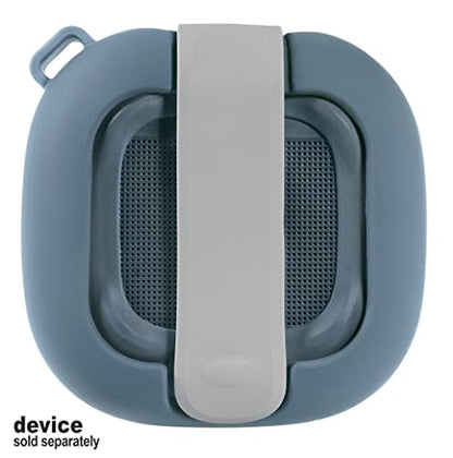 Feature Protective Case for Bose SoundLink Micro Bluetooth Speaker by WGear, Featured Design with mesh Pocket for Cable and Other Accessories, Elastic Strap to Secure Device (Stone Blue), WG012299 - color: Stone blue