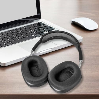 GEVO Upgraded Ear Cushions Replacement Earpads for AirPods Max 1 & 2 Headphones, Mesh Fabric Ear Pads Ear Covers Cups with Memory Foam and Magnet for AirPods Max 1 & 2 (Space Gray) - color: Space Gray
